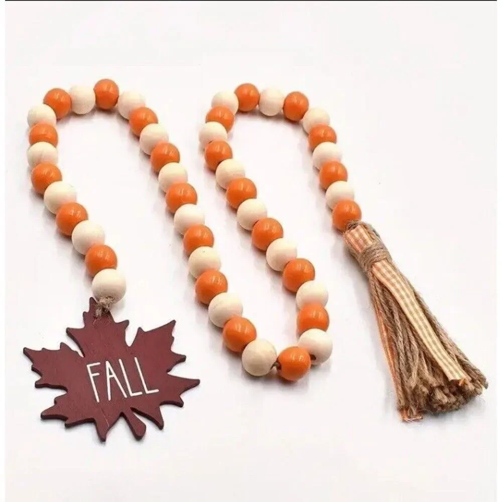 Fall Maple Leaf/Autumn/Halloween/Thanksgiving Bead Garland for Tier Tray Decor